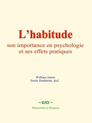 cover image of L'habitude